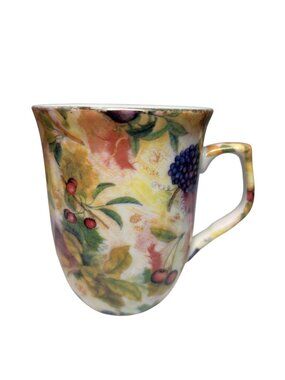 A Special Place Ceramic Mug With Colorful Fruit Design 4-Inch Height Hand Wash